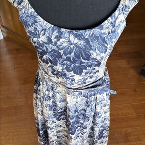 Tuckernuck Blue and White toile  Midi Dress